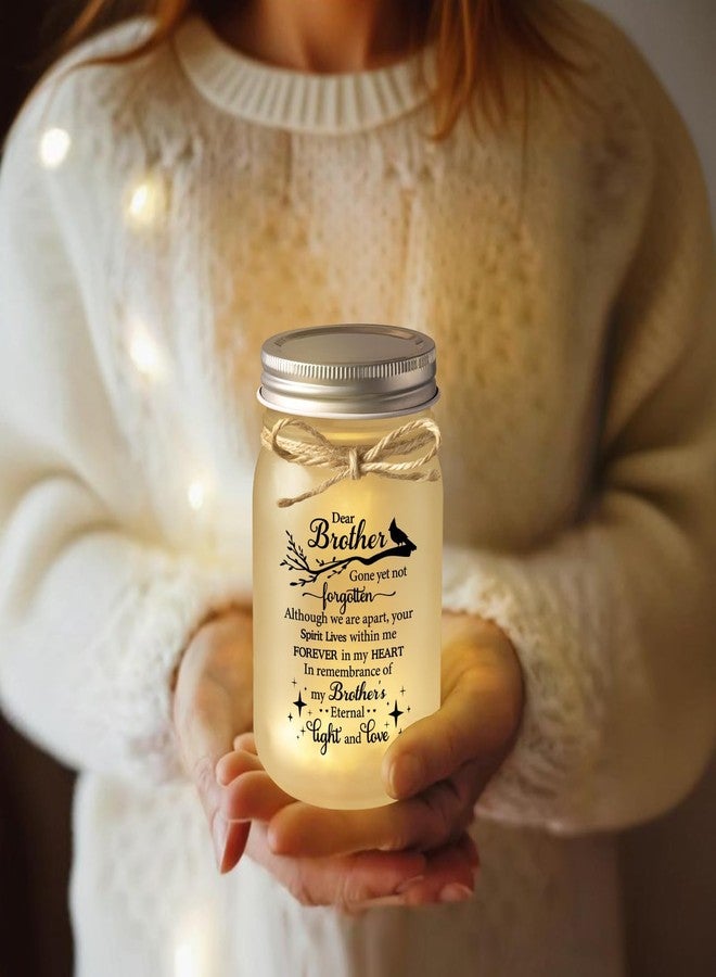 SteadStyle Memorial Gifts for Loss of Brother,Memorial Mason Jar Night Light, Red Cardinal Gift, Loss of Brother Sympathy Gifts, in Memory of Loved One Gift, Memory Jar, Memory Lamps - Image 4